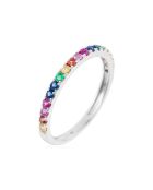 Bague Colorful love or blanc